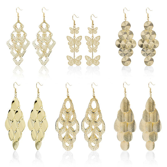 1 Pair Fashion Geometric Metal Women's Earrings