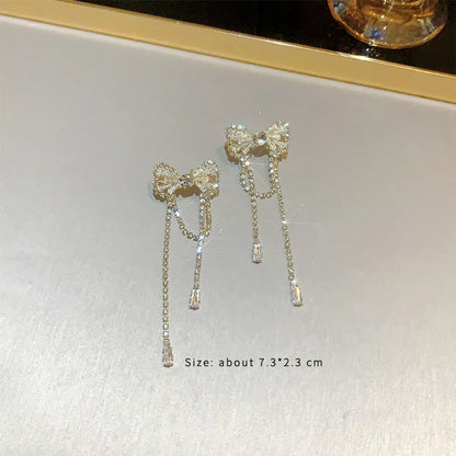 1 Pair Fashion Geometric Plating Inlay Alloy Artificial Rhinestones Artificial Pearls Zircon 14k Gold Plated Drop Earrings