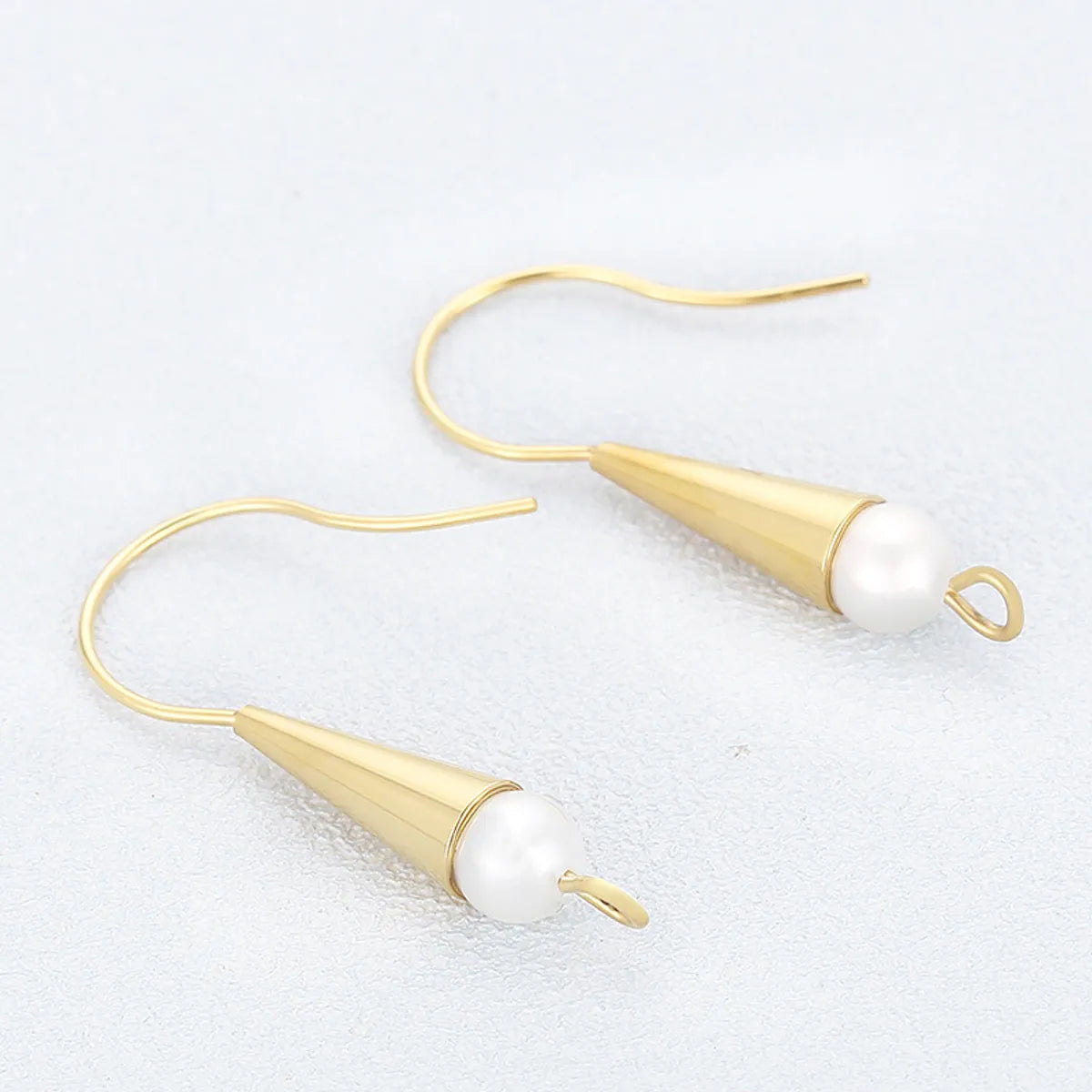 1 Pair Fashion Geometric Plating Inlay Stainless Steel Artificial Pearls Ear Hook