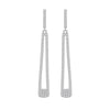 1 Pair Fashion Geometric Sterling Silver Inlay Zircon Drop Earrings