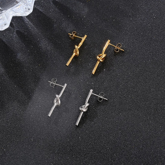 1 Pair Fashion Geometric Plating 304 Stainless Steel 18K Gold Plated Ear Studs