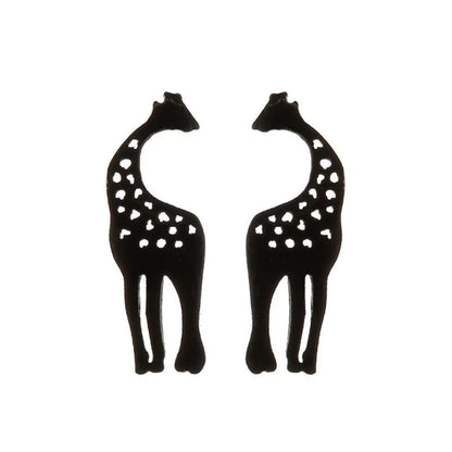 1 Pair Fashion Giraffe Plating 304 Stainless Steel 18K Gold Plated Ear Studs