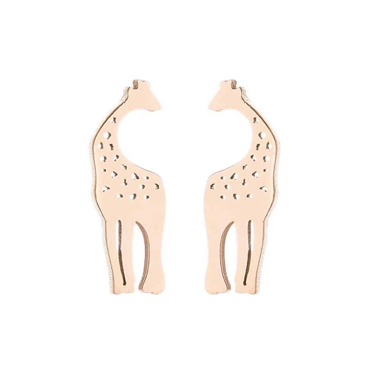 1 Pair Fashion Giraffe Plating 304 Stainless Steel 18K Gold Plated Ear Studs