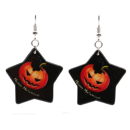 1 Pair Fashion Halloween Pattern Arylic Drop Earrings