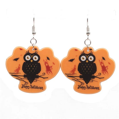 1 Pair Fashion Halloween Pattern Arylic Drop Earrings