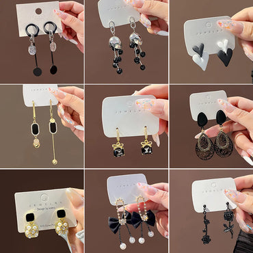 1 Pair Fashion Heart Shape Alloy Inlay Artificial Diamond Women's Drop Earrings