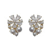 1 Pair Fashion Heart Shape Flower Bow Knot Copper Inlay Artificial Pearls Zircon Earrings
