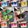 1 Pair Fashion Heart Shape Resin Plating Women'S Ear Studs