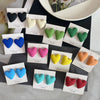 1 Pair Fashion Heart Shape Resin Plating Women'S Ear Studs