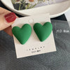 1 Pair Fashion Heart Shape Resin Plating Women'S Ear Studs