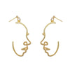 1 Pair Fashion Human Face Metal Plating Women's Drop Earrings