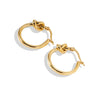 1 Pair Fashion Knot Titanium Steel Plating Earrings