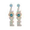 1 Pair Fashion Letter Beaded Handmade Women'S Drop Earrings