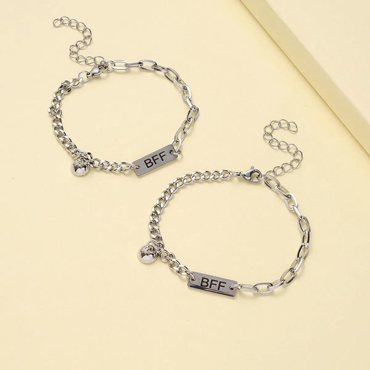 1 Pair Fashion Letter Stainless Steel Handmade Bracelets