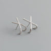 1 Pair Fashion Letter Sterling Silver Inlay Zircon Ear Studs