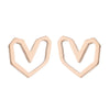 1 Pair Fashion Moon Heart Shape Snowflake Stainless Steel Ear Studs