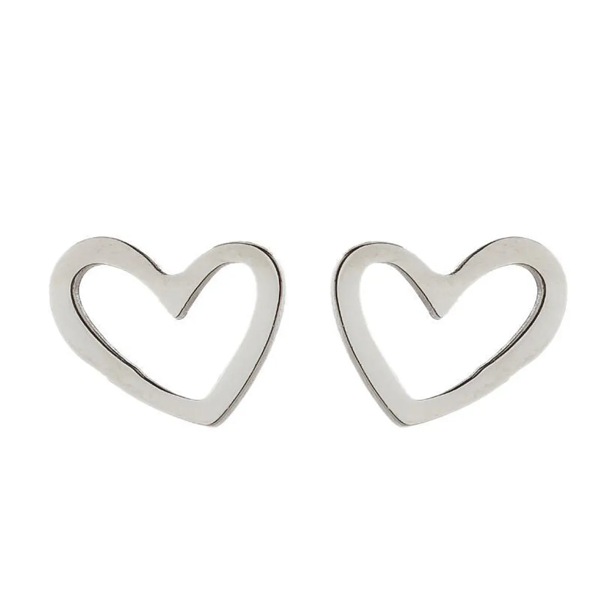 1 Pair Fashion Moon Heart Shape Snowflake Stainless Steel Ear Studs