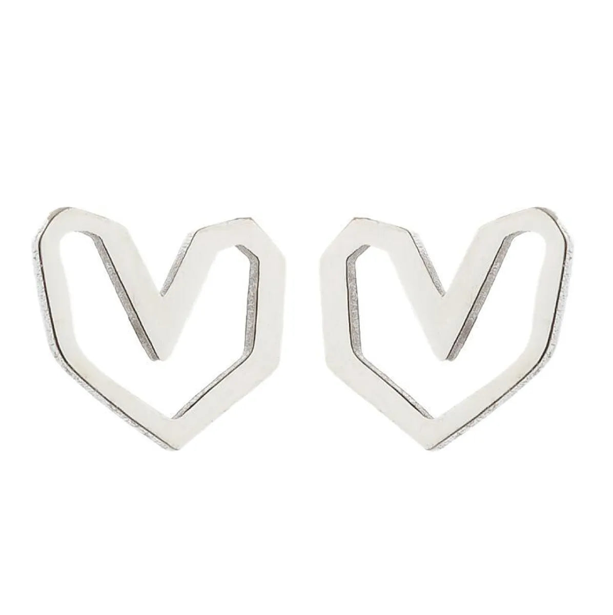 1 Pair Fashion Moon Heart Shape Snowflake Stainless Steel Ear Studs