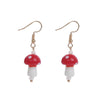 1 Pair Fashion Mushroom Glass Women'S Drop Earrings