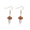 1 Pair Fashion Mushroom Glass Women'S Drop Earrings