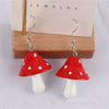 1 Pair Fashion Mushroom Plastic Resin Patchwork Women'S Drop Earrings