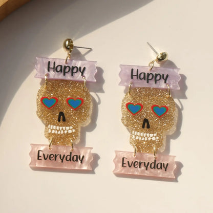 1 Pair Fashion Pumpkin Turkey Skull Arylic Thanksgiving Women'S Drop Earrings