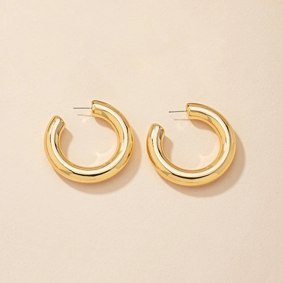 1 Pair Fashion Round Alloy Plating Alloy Women's Ear Studs