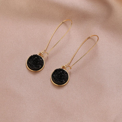 1 Pair Fashion Round Resin Handmade Women'S Earrings