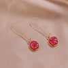 1 Pair Fashion Round Resin Handmade Women'S Earrings