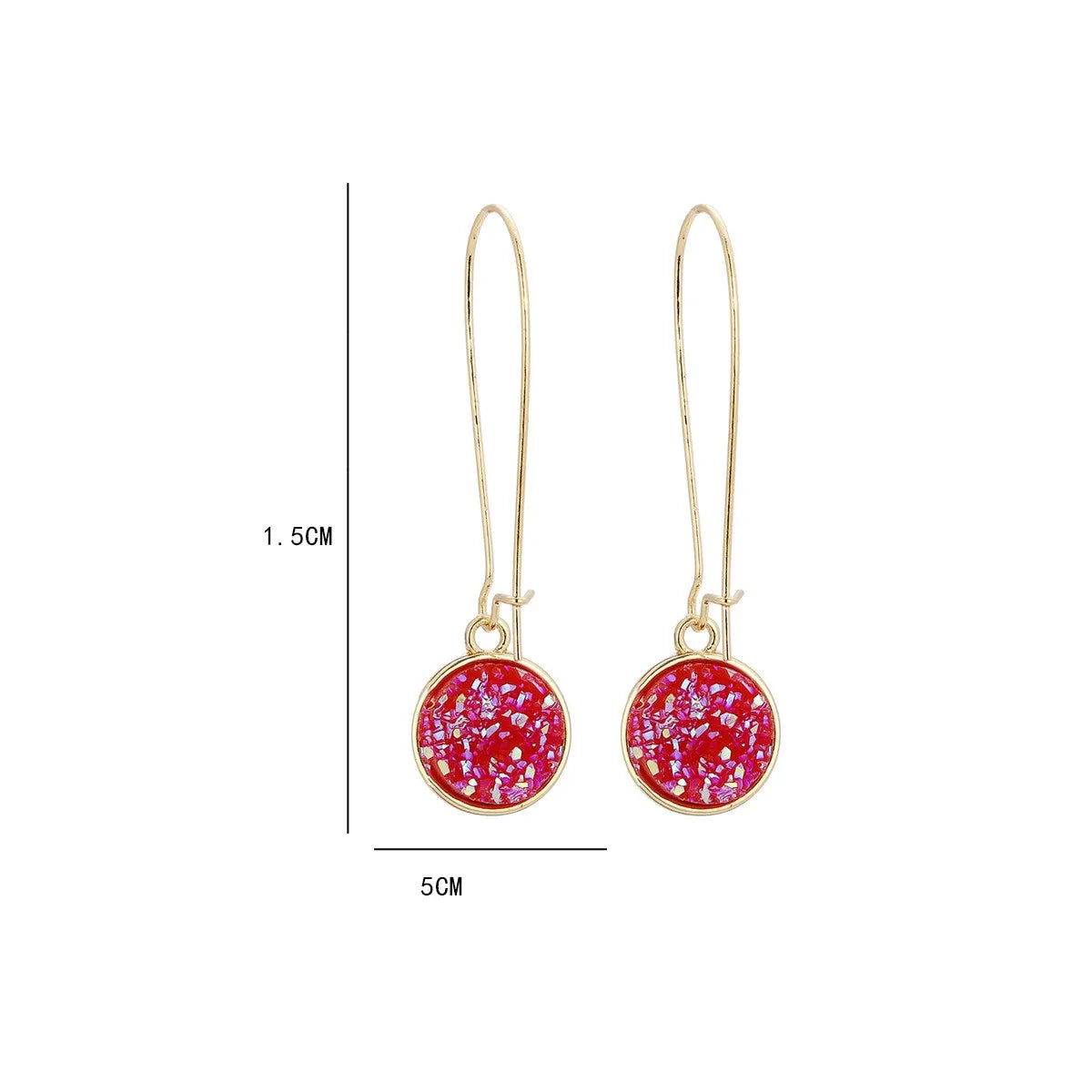 1 Pair Fashion Round Resin Handmade Women'S Earrings