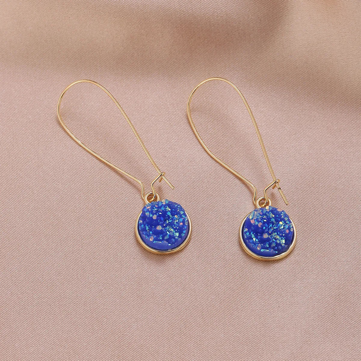 1 Pair Fashion Round Resin Handmade Women'S Earrings