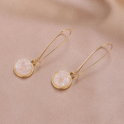 1 Pair Fashion Round Resin Handmade Women'S Earrings