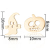 1 Pair Fashion Skull Stainless Steel Plating Ear Studs