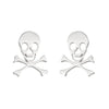 1 Pair Fashion Skull Stainless Steel Plating Ear Studs