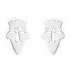 1 Pair Fashion Skull Stainless Steel Plating Ear Studs