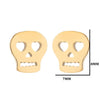 1 Pair Fashion Skull Stainless Steel Plating Ear Studs