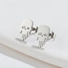 1 Pair Fashion Skull Plating 304 Stainless Steel 18K Gold Plated Ear Studs