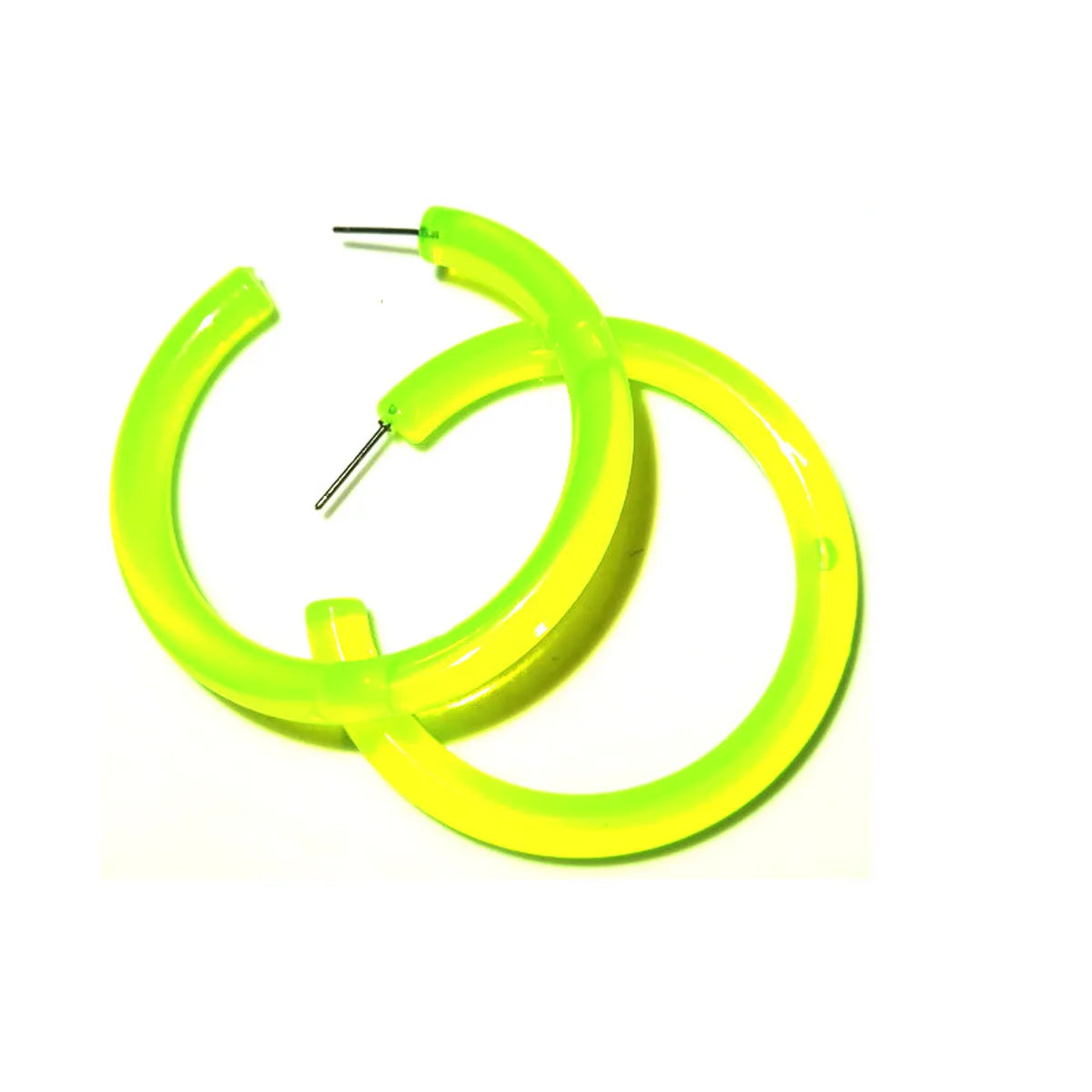 1 Pair Fashion Solid Color Arylic Women's Hoop Earrings