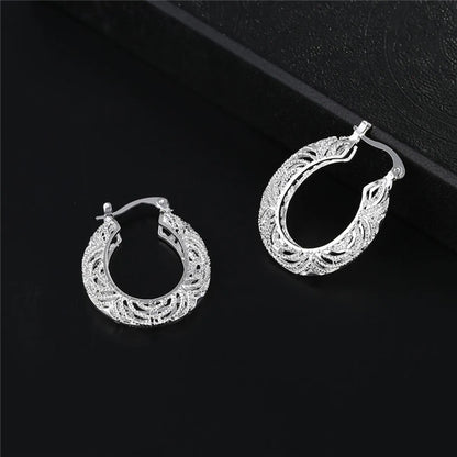 1 Pair Fashion Solid Color Metal Plating Hollow Out Women's Earrings