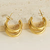 1 Pair Fashion Solid Color Stainless Steel Asymmetrical Irregular Plating Earrings