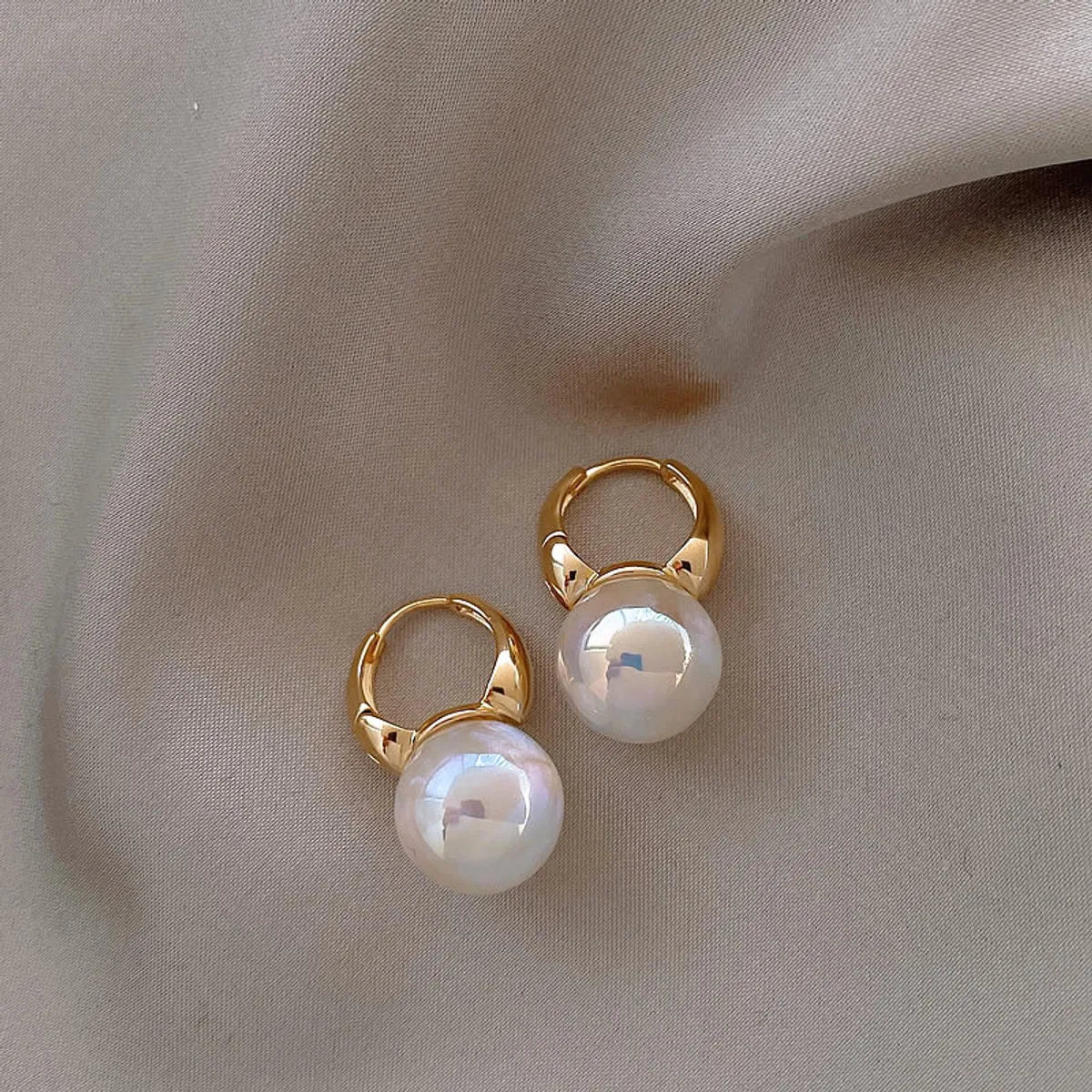 1 Pair Fashion Star Flower Imitation Pearl Alloy Inlay Rhinestones Women'S Earrings