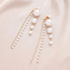 1 Pair Fashion Star Flower Imitation Pearl Alloy Inlay Rhinestones Women'S Earrings