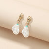 1 Pair Fashion Star Flower Imitation Pearl Alloy Inlay Rhinestones Women'S Earrings