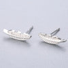 1 Pair Fashion Star Heart Shape Fish Tail Sterling Silver Plating Ear Studs