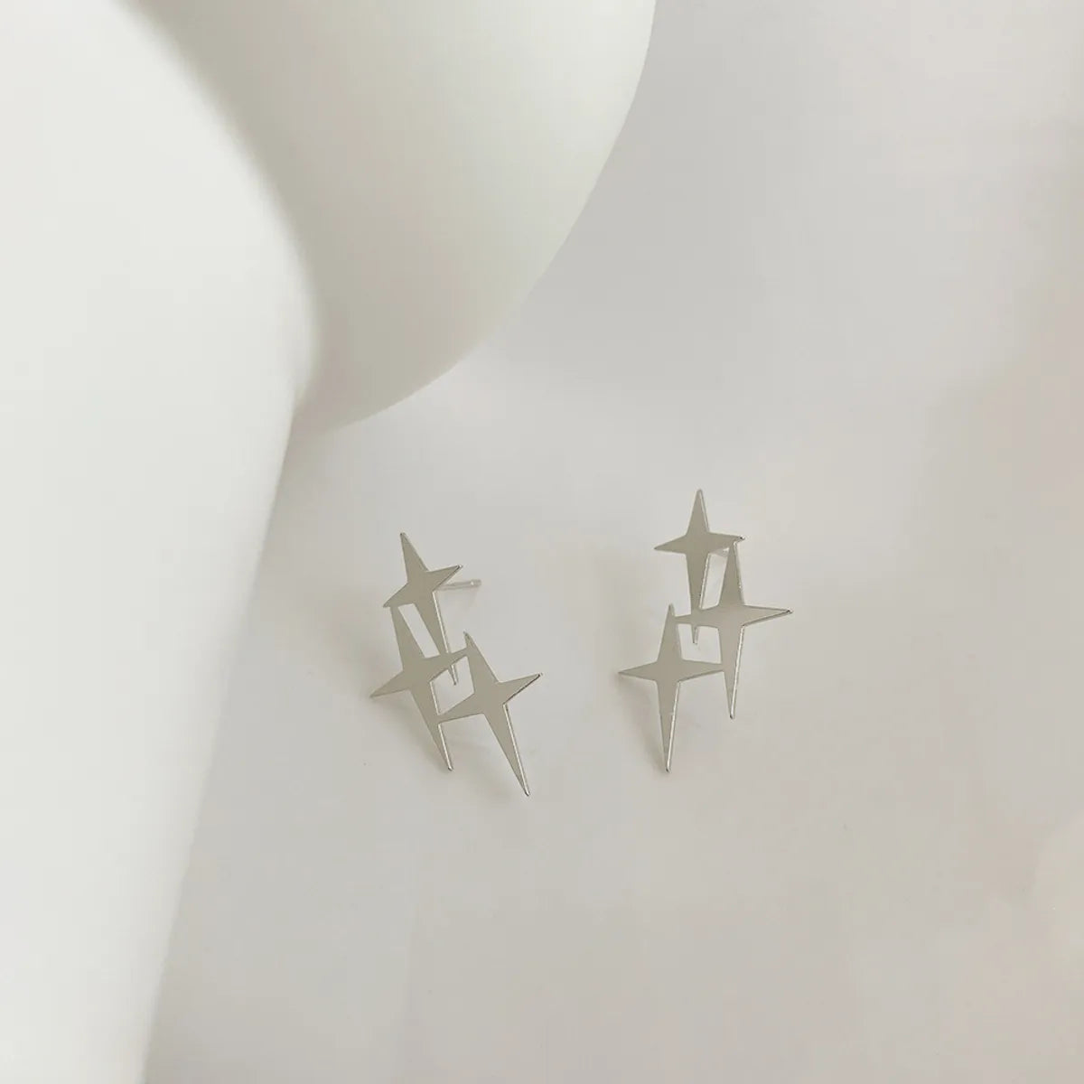 1 Pair Fashion Star Metal Plating Women's Ear Studs