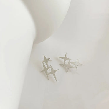 1 Pair Fashion Star Metal Plating Women's Ear Studs