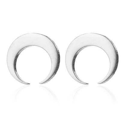 1 Pair Fashion Star Moon Plating 304 Stainless Steel 18K Gold Plated Ear Studs