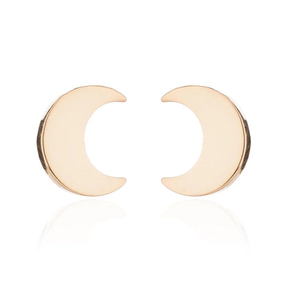 1 Pair Fashion Star Moon Plating 304 Stainless Steel 18K Gold Plated Ear Studs