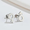 1 Pair Fashion Star Moon Wings Titanium Steel Asymmetrical Plating Hollow Out Ear Studs