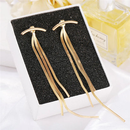 1 Pair Fashion Tassel Metal Plating Women's Drop Earrings